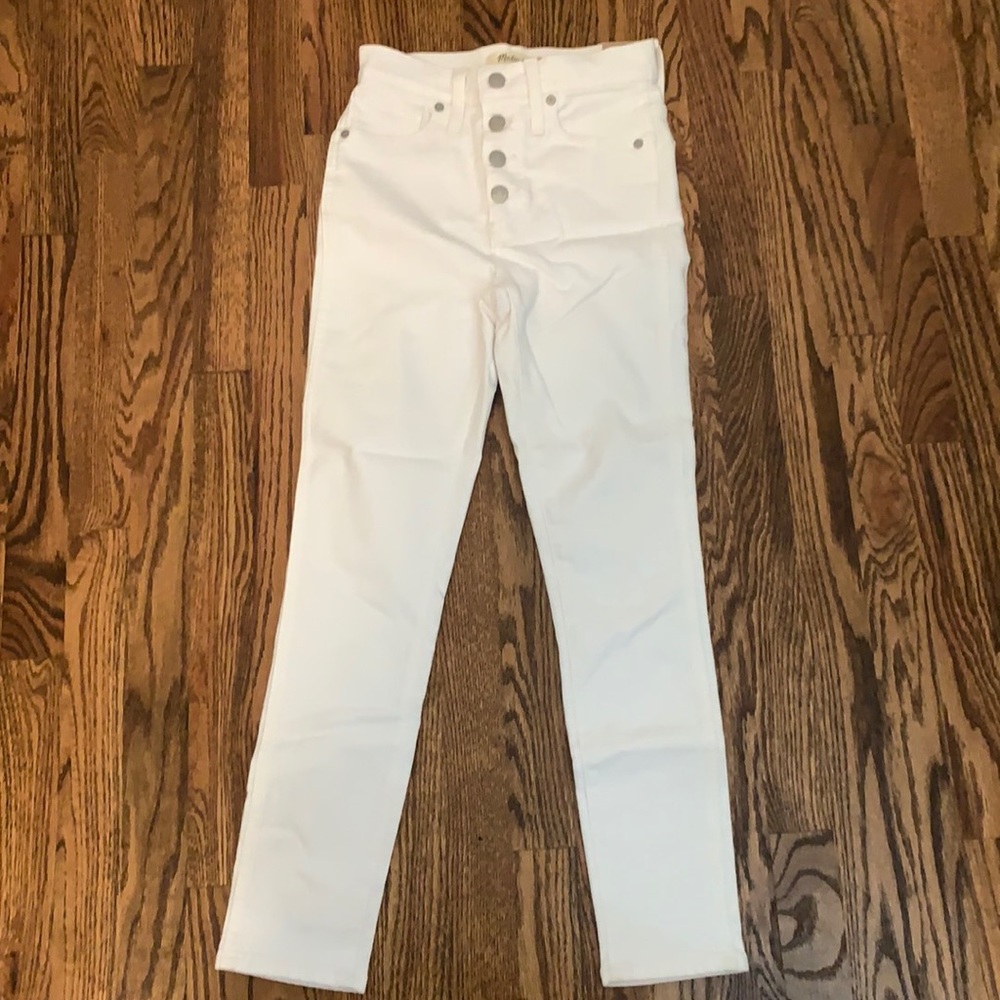 White Madewell cropped skinny jeans